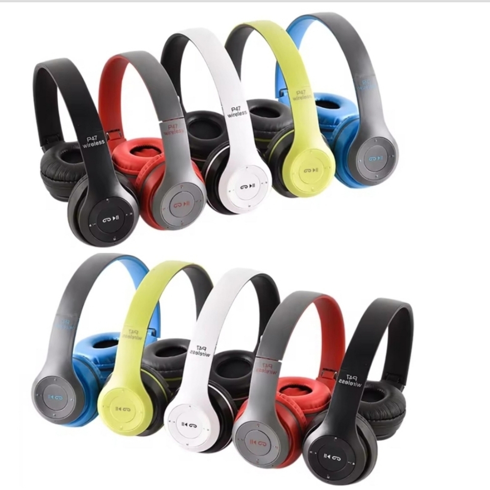 10 Stereo  Headset Bluetooth 5.0 + EDR BLACK WHITE RED BLUE GREEN free Gift Wrap